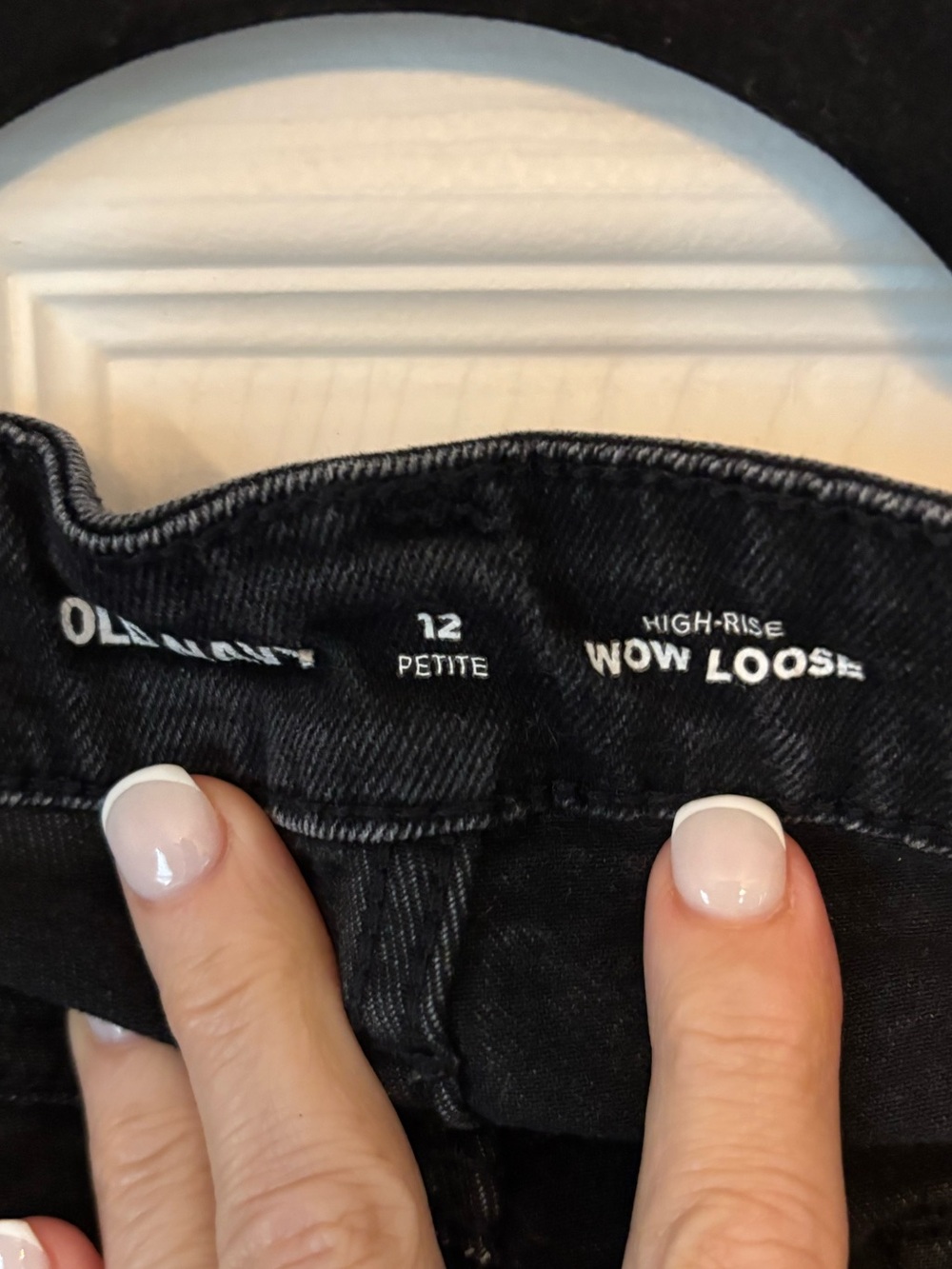 ON 12 Petite Black High Rise Straight Leg Jeans - Picture 3 of 8